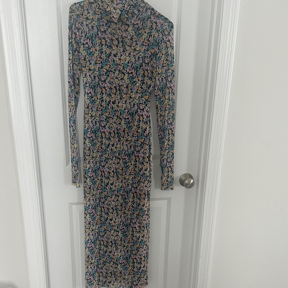 AFRM Multicolor Floral Long Sleeve Dress